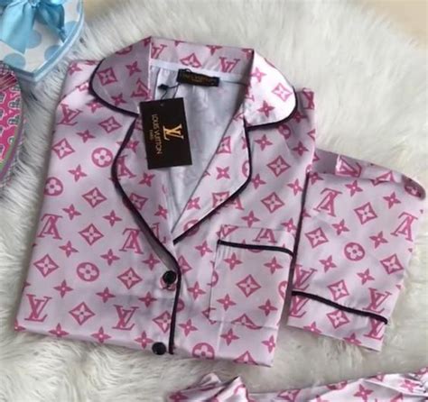 louis vuitton pyjamas pink|Louis Vuitton silk pajamas.